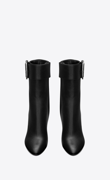 SAINT LAURENT Heel Booties Woman Joplin 105 ankle boot in black leather b_V4